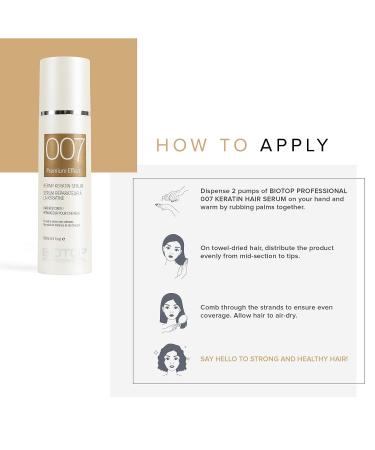 Biotop Professional 007 Keratin Serum for Very Damaged Hair 3.30 fl oz - Leave-In Treatment for Chemically Treated Hair - Buy Online on GoSupps.com
