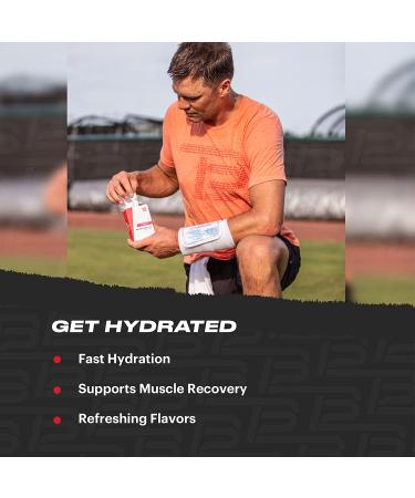 TB12 Electrolyte Supplement Powder by Tom Brady - Fast Hydration Lemonade 15 Count - Low Sugar, Low Calorie, Dairy Free, Vegan - Magnesium, Sodium, Potassium, Zinc - Natural Easy to Mix Powder - Buy Online on GoSupps.com