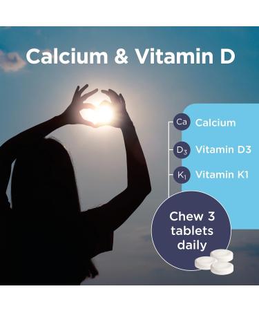 Healthspan Calcium & Vitamin D (240 Chewable Tablets) | High Strength Pure Calcium Supplement | Natural Source of Vitamin D3 | Added Vitamin K for Bone Health | Vanilla | Vegetarian - Buy Online on GoSupps.com