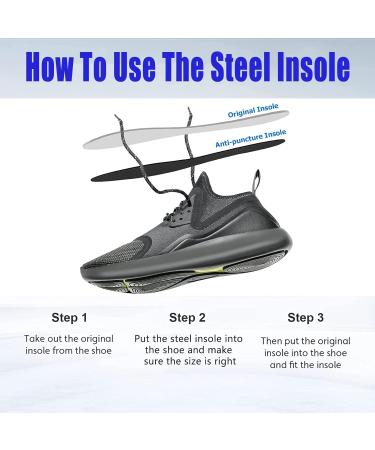 Protective Steel Insoles - Puncture Resistant & Nail Proof Support for Men & Women - Fits All Shoe Sizes - Buy Online on GoSupps.com