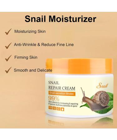 Snail Repair Cream | Hydrating Snail Moisturizer with Snail Secretion Filtrate for Dry Skin | Reduce Fine Lines & Repair Damage - Buy Online on GoSupps.com