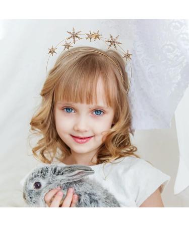 Beaupretty Silver & Gold Strass Star Crown Headband | Wedding Tiara & Pageant Princess Crown | Perfect for Christmas & Special Occasions - Buy Online on GoSupps.com