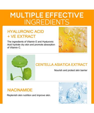Buy Vitamin C Facial Moisturizer - Anti-Aging Face Cream with Hyaluronic Acid & Centella Asiatica | Best for Dry Skin - Unisex Moisturizer - Buy Online on GoSupps.com