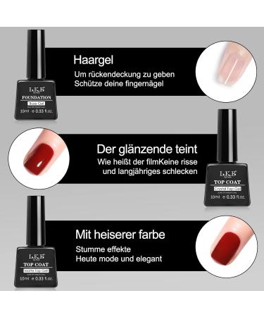 Lke Schellack Nailack Starter Set with 72W Lamp | 6 Colors Gel Nail Polish Base & Top Coats | DIY Soft Nail Art Decoration - Buy Online on GoSupps.com