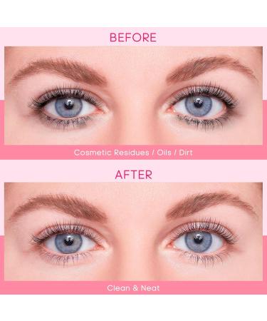 Buqikma Lash Cleaning Kit - Eyelash Extension Cleanser 60ML Lash Shampoo & Rechargeable Fan Dryer | Ultimate Lash Care & Makeup Cleansing in Pink - Buy Online on GoSupps.com