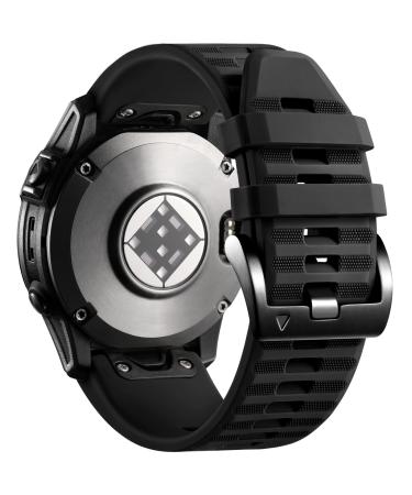 Laffav compatible with Garmin Fenix 6 Pro/Fenix 6/Fenix 7 Pro/Fenix 5/5 Plus bracelet Silicon Quickfit 22mm Watches Replacement Arm strap for Garmin Instinct/Epix 2/Forerunner 945/935 22mm Black