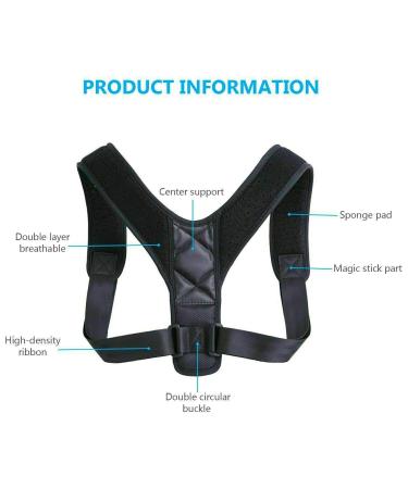 Nanet Posture Corrector Brace | Adjustable Straight Strap for Men and Women - Size M 28-40 in. | Posture Support and Alignment Solution - Buy Online on GoSupps.com