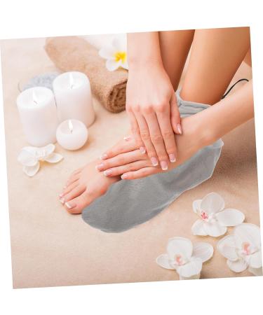 minkissy 1 Pair Wax Therapy Warm Foot Cover Wax Bath Cotton Foot Cover Faux Buns Wax Warming Foot Bioties Foot Treatment Socks Cotton Paraffin Socks Simple Hot Wax Foot Bags Feet Fir Plush - Buy Online on GoSupps.com