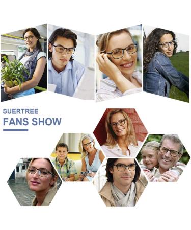 Buy Suertree Blue Light Glasses - 3 Pack UV Protection Computer Reading Glasses for Men & Women - Enhanced Visual Aid & Gaming Optics 2.5x Tr90 Frame - Buy Online on GoSupps.com