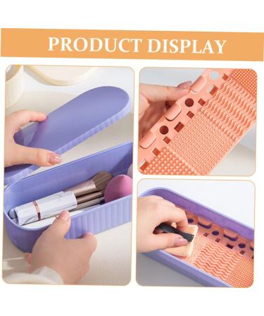 Angoily Makeup Brush Cleaning Boxes Box Makeup Brush Storage Box Purple Miss Container - Makeup Brush Cleaner Boxes - Buy Online on GoSupps.com
