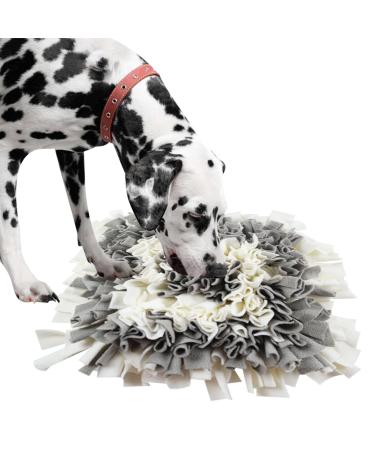 Ieuumler sniffing carpet dog smell training sniffing blanket food mat for pet dogs cats ie075 (45x45cm gray & white) 45x45cm gray & white