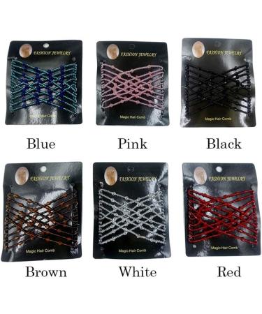 Women Vintage Elastic Beads Magic Hair Comb Double Slide Clip Hairpin Accessory Coffee ReliableDurable et agr able - Buy Online on GoSupps.com