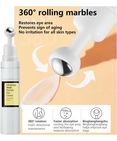 Eye Cream for Dark Circles and Puffy Eyes - Snail Peptide Energetic Eye Roll-On - Eye Bags Remover Eye Cream Anti aging - Under Eye Roller cream - Reduce Lines Wrinkles Puffiness and Dark Circles (1) - Buy Online on GoSupps.com