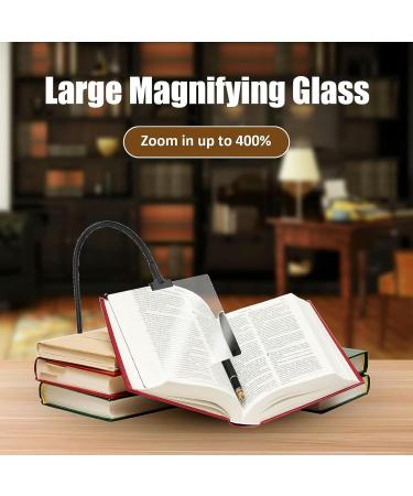 Portable 4X with Stand 10 x 6 Inches Large Full Page Magnifier with Flexible Gooseneck Hands Free Detachable Desktop Magnifier for Reading Low Vision Seniors Full of Stars - Buy Online on GoSupps.com