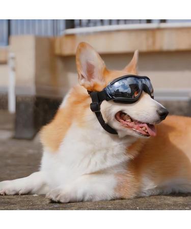 Zaleonline Dog Glasses - Waterproof & Windproof UV Protection Sunglasses for All Dogs - Adjustable Fit in Black - Buy Online on GoSupps.com