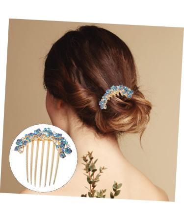 Didiseaon headgear Korean version hairpin bride hair comb rhinestone hair comb bridal hair accessories hair side comb decorate rhinestones bride hair accessories the flowers - Buy Online on GoSupps.com