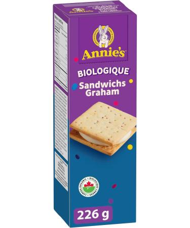 ANNIE'S Naturally Flavoured Cookies Graham Sandwiches Birthday Cake Made with Birthday Cake Flavoured Creme Organic No Artificial Flavours No Synthetic Colours Snacks 226 Grams Package - Buy Online on GoSupps.com