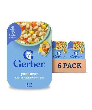 Gerber Pasta Stars with Chicken & Vegetables, 6 Ounce (Pack of 6) - Buy Online on GoSupps.com