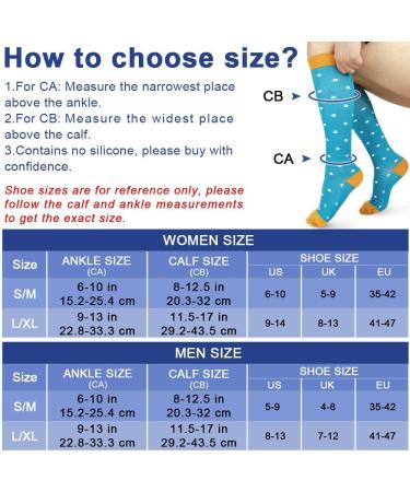 Beister 15-20 mmHg Compression Socks 6 Pairs for Men & Women | Knee High Circulation Support for Running & Sports - Multi-Colour-04 | L-XL - Buy Online on GoSupps.com