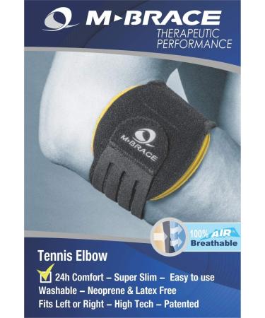 Elbow Brace for Tennis Elbow & Epicondylitis - Adjustable Compression Support Strap - Black Regular Size - Buy Online on GoSupps.com