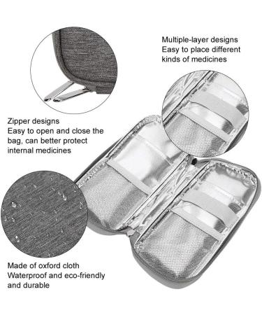 DEWIN Insulin Cooler Bag | Portable Insulin Storage | Refrigerated Medicine Bag for Travel (Gray) - Buy Online on GoSupps.com