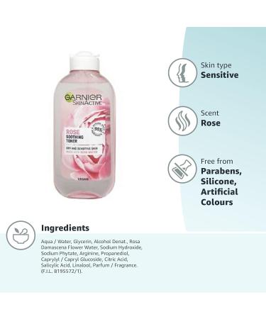 Garnier Natural Rose Water Toner Sensitive Skin 200ml (Packaging May Vary) Toner Toner - Buy Online on GoSupps.com