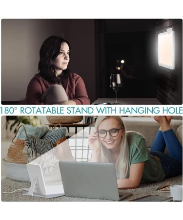 Simulated Sunlight Light Lamp - 15000 Lux, 3 Color Temp, 5 Brightness, Timer, 180 Rotatable Stand - Touch Control LED - Buy Online on GoSupps.com