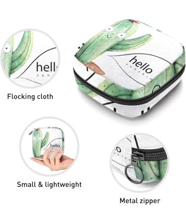 Women's Cactus Botanical Storage Pockets - Portable Period Kit & Feminine Product Bag - Buy Online on GoSupps.com