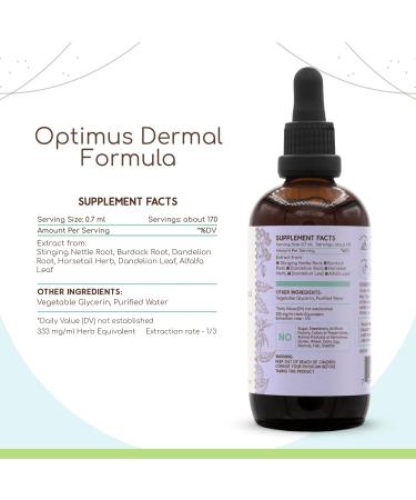 HerbEra Optimus Dermal Formula B120 Alcohol-Free Extract Tincture: Horsetail Herb, Stinging Nettle Root, Burdock Root, Dandelion Leaf and Root, Alfalfa Leaf. Nails, Skin and Hair Care 4 Fl Oz 4 Fl Oz (Pack of 1) - Buy Online on GoSupps.com