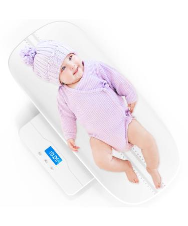 4 in 1 Baby Infant Scale for Weighing 0.066lbs-220lbs Weight and Height Track,Digital Pet Scale,Multi-Purpose Puppy Scale Also for Newborn Toddler Adult Pet Dog Cat