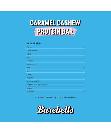 Barebells Protein Bar 55g x 12 Bars - Caramel & Cashew Flavor - Buy Online on GoSupps.com