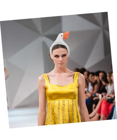 COLLBATH White Duck Headband Goose Cosplay Accessories Novelty Hair Band Stuffed Animal Headband Goose Cosplay Costume Animal Ear Headband Cute Headwear Fun Headband Duck Headgear Fabric - Buy Online on GoSupps.com