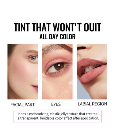 Erinde Cooling Water Jelly Tint Blush Stick | Sheer Lip & Cheek Stain | Buildable Waterproof Tinted Makeup for Long-Lasting Color - Buy Online on GoSupps.com