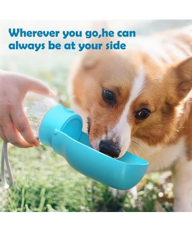 Peteast 550ml Foldable Dog Drinking Bottle - BPA-Free Water Bottle for Dogs & Cats - Perfect for Hiking & Traveling (Azure Blue) - Buy Online on GoSupps.com