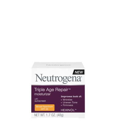 Neutrogena Triple Age Repair Anti-Aging Moisturizer with SPF 25, Vitamin C, Shea Butter - 1.7 oz - Buy Online on GoSupps.com