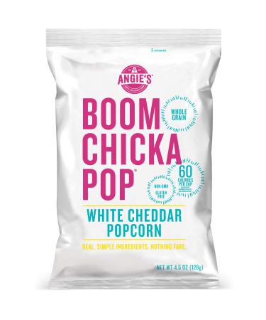 Angie's BOOMCHICKAPOP White Cheddar Popcorn 4.5 oz. (Pack of 4)