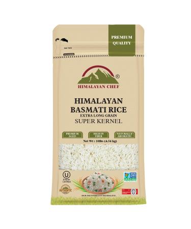 Himalayan Chef Basmati Rice 10 lbs. Natural Extra Long Grain Super Kernal