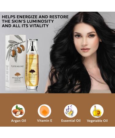 Professional Organic Argan Oil Hair Treatment Paraben & Sulfate Free 100ml | Moisturizing Oil for All Hair Types with Vitamin E - Buy Online on GoSupps.com