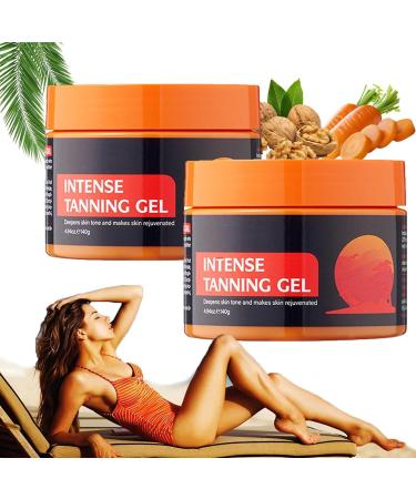 EDINBURGH Lot de 2 gels bronzants intensifs de luxe au carot ne pour bains de soleil gels de bronzage haute beaut obtenez un bronzage naturel plus profond et instantan de couleur avec moins 2 pi ces.