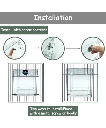 Tfwadmx Bird Bath for Cage - Parrot, Parakeet, Lovebirds, Conure, Cockatoos - No-Leakage Hanging Shower Tub for Small Pet Birds - Buy Online on GoSupps.com