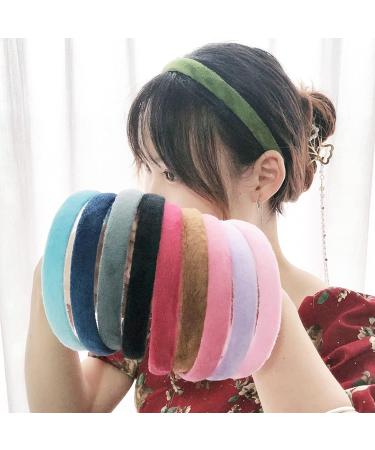 AlamnoFu 1.5cm Velvet Hairband for Girls - Vintage Classic DIY Craft Hair Accessories - Buy Online on GoSupps.com