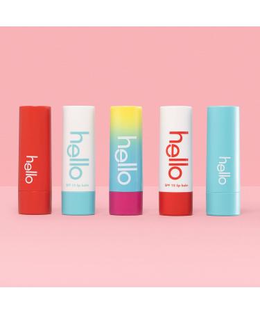 Hello Moisturizing Vegan Lip Balm Strawberry Beeswax Free Petrolatum Free and Parabens Free 0.15 Ounce 1 Pack - Buy Online on GoSupps.com