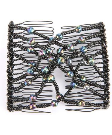 Hair Combs with Elastic Double Comb for Thick Flexible Butterfly Hair Comb Magic Stretchy Hairpin for Women Girls Hair Accessory(Black) - Buy Online on GoSupps.com