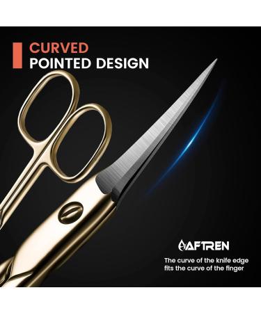 Cuticle Scissors Precision Manicure Beauty Nail Scissors for Small Children Cuticle Nipper Professional Stainless Steel Scissors for Men Women 3.7 Inch Gold - Buy Online on GoSupps.com