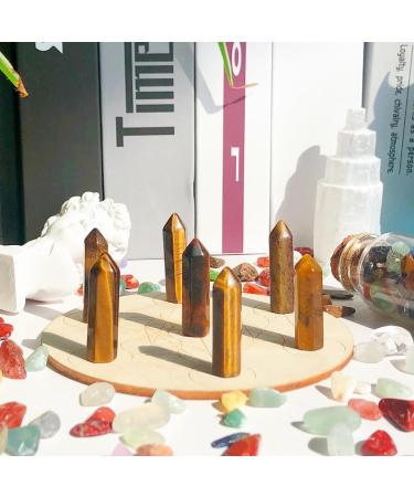 MAIBAOTA Tiger Eye Healing Crystals Gifts Wands Hexagonal Pointed Gemstones Set Bulk for Women Beginner Chakra Stones Nature Reiki Spiritual Energy Balancing Protection Crystal 10pcs - Buy Online on GoSupps.com