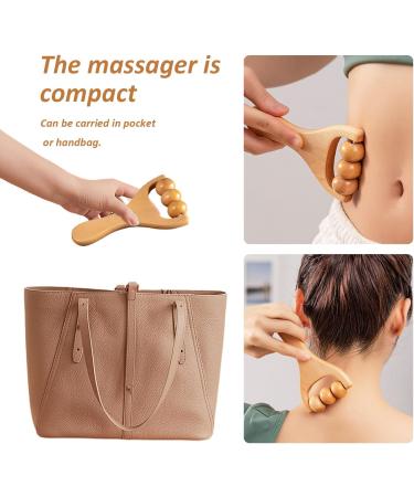3-Part Wooden Roller Massager | Muscle Relaxation Device for Adults | Leg Massage Tool - Buy Online on GoSupps.com
