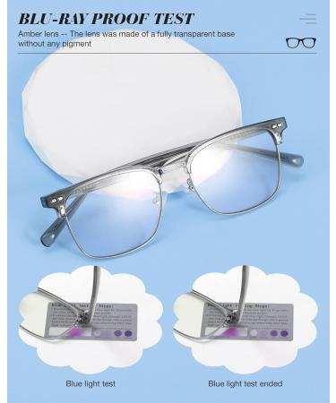 SIPHEW Unisex Blue Light Filter Glasses - UV Blocking Gaming Glasses for Headache Relief - Stylish Gray Design - Buy Online on GoSupps.com