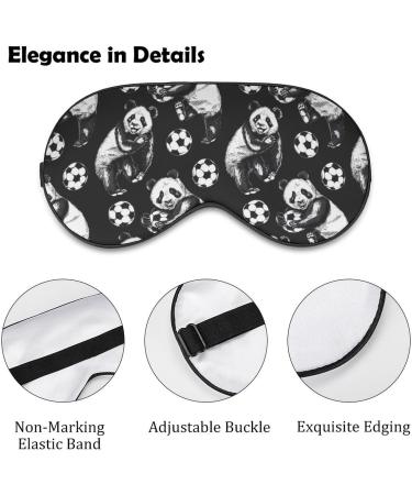 Buy Pandas Sports Football Funny Eye Mask - Soft Blindfold for Sleeping & Travel | Adjustable Strap Eyeshade - Buy Online on GoSupps.com
