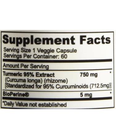 Regenexx Turmeric Curcumin Complex 95% Curcuminoid Extract with BioPerine - 60 Count Veggie Caps, Enhanced Absorption Formula - Buy Online on GoSupps.com