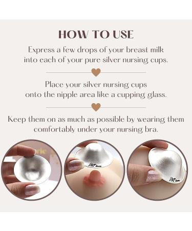 The Original Silver Nursing Cups - Nipple Shields for Nursing Newborn - Newborn Essentials Must Haves - Nipple Covers Breastfeeding - Soothe and Protect Your Nursing Nipples - 925 CT 925-CARAT - Buy Online on GoSupps.com